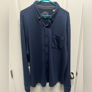 Laguna Navy Blue Men's button up Shirt Size XL NWT pocket